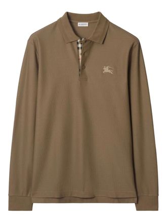 Burberry Poloshirt met lange mouwen - Bruin