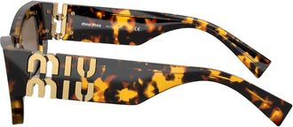 Miu Miu 0MU09WS-VAU06B53 Tortoiseshell Acetate Sunglasses - Brown