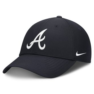 Nike Atlanta Braves Club Nike Mens Dri-FIT MLB Adjustable Hat in Blue | NB024FAAW-T0X