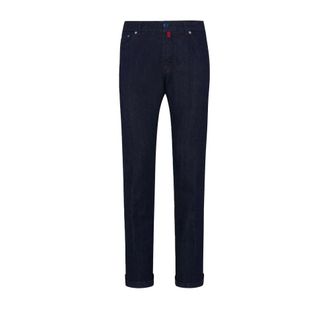 Kiton Heren, Jeans, Blauw, Maat: W32 Katoen