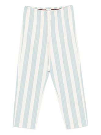 Forte_Forte gestreifte Hose mit Kordelzug