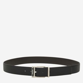 Ferragamo Black Classic Logo Belt