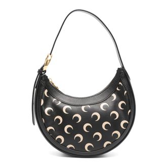 Marine Serre Shoulder Bags, female, Black, ONE SIZE, Black Mini Eclips Shoulder Bag