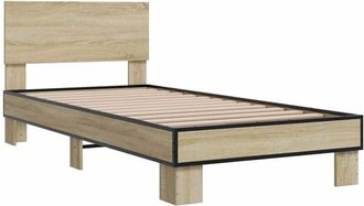 vidaXL Bed Frame without Mattress Sonoma Oak 75x190 cm Small Single Vidaxl