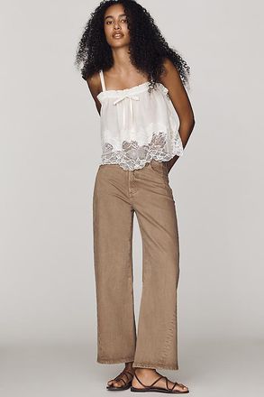 Pistola Denim Kyra High-Rise Cropped Barrel-Leg Jeans