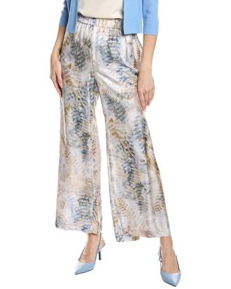 Lafayette 148 New York Plus Riverside Silk Pant