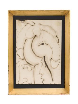 Fornasetti Erotic painting - Gold