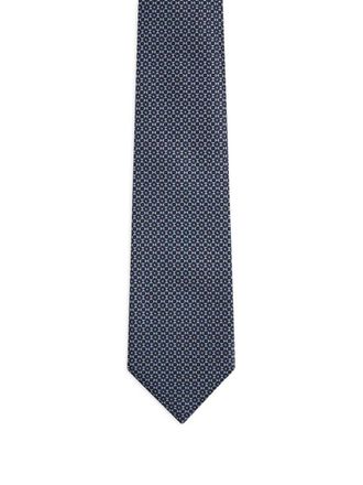 Ermenegildo Zegna patterned-jacquard tie - men - Silk - One Size - Blue