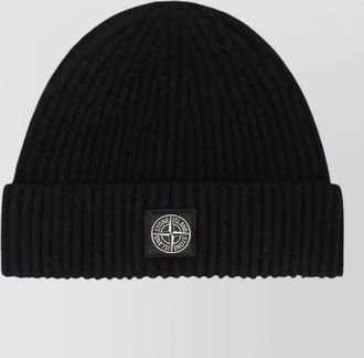Stone Island ribbed wool beanie