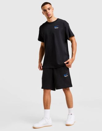 Nike Athletic T-Shirt Shorts Set Mens Black