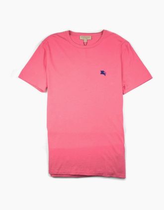 Burberry Mens Burberry Joe-Forth Embroidered Logo T-shirt PinkBlue - Size: 36