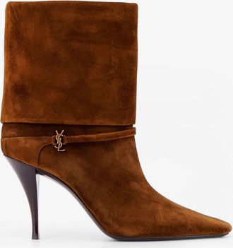 Saint Laurent Stivali Vicky 90 in suede - SAINT LAURENT - gender_Woman
