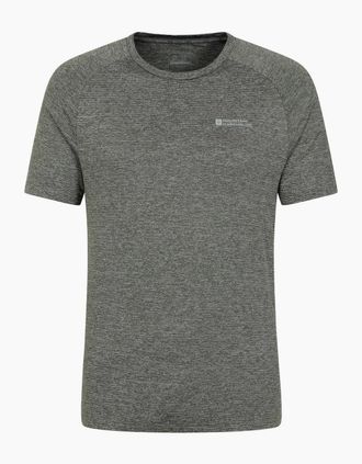 Mountain Warehouse Mens Mountain Warehouse Mens Agra Striped IsoCool T-Shirt - Green - Size: 48