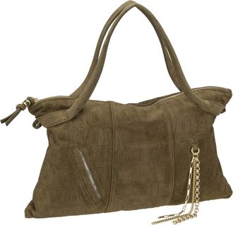 Fredsbruder FREDsBRUDER Velvet Wild Leather Shoulder Bag Khaki Olive Green