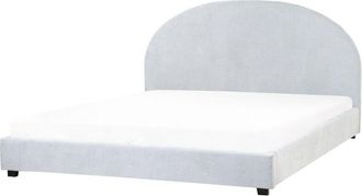 Beliani Beliani - Letto matrimoniale in tessuto azzurro 180 x 200 Vaucluse
