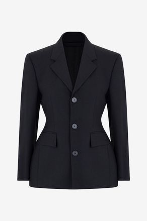 Balenciaga Einreihiger Wollblazer Hourglass