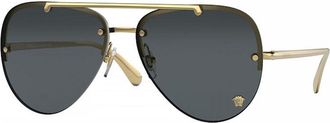 Versace VE2231 12526G Pale Gold/Rose Gradient Grey Mirror Blue