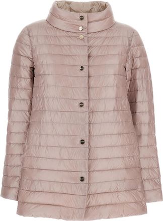 Herno Reversible A-Shape High Collar Jacket with Contrasting Colors