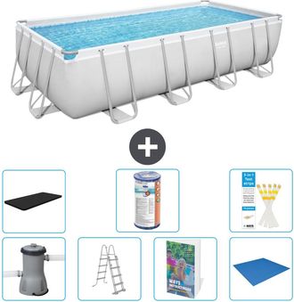 Bestway Piscina Bestway Power Steel Rectangular - 488x244x122 Cm - 8-piezas S594