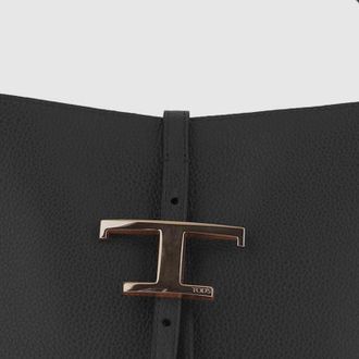Tod's Womens Leather Bucket Bag Black Calf Shoulder