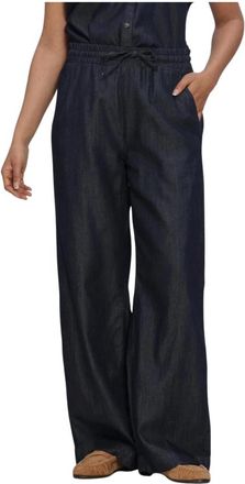 Summum Jeans, Dames, Blauw, M, Wide Jeans