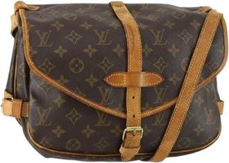 Louis Vuitton Pre-owned Cross Body Bags, female, Brown, Size: ONE SIZE Pre-owned Canvas Cross Body Bag