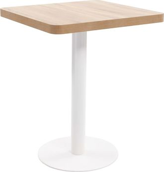 vidaXL Mesa De Bistr&oacute; Mdf Marr&oacute;n Claro 60x60 Cm Vidaxl