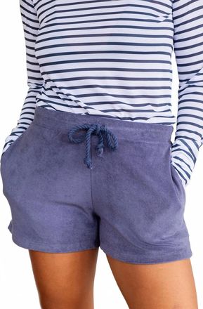 Hiho Terry Cord Shorts In Vintage Indigo