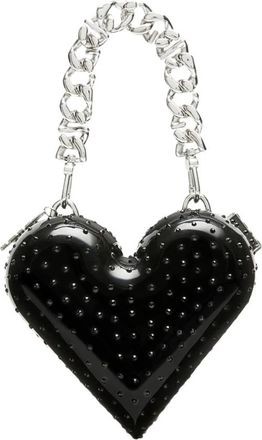 GCDS Borsa Cuore - Dames - Handtassen - Zwart - ONE Size - Leer - Tassen
