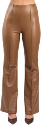 LuckyLu Pantalone - Dames - Broeken - Bruin - Maat: 2XS Leer