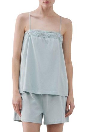 Mango Cotton Camisole in Mint Green at Nordstrom, Size Medium