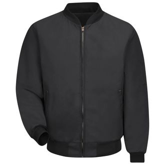 Red Kap Mens Solid Team Jacket, Black, Large
