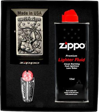 OEM Juego De Encendedores Zippo Zodiaco Sagitario Regalo De Sagitario N.&deg; 1