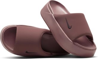 Nike Womens Calm Elevation Slides in Purple | IO0495-500