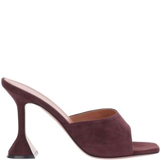 Amina Muaddi Burgundy Lupita Heels