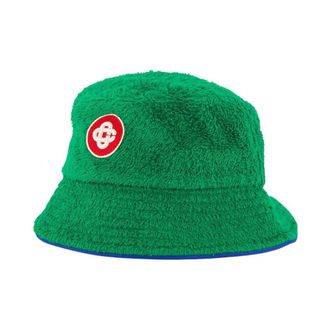 Casablanca Groene Towelling Bucket Hat - Dames - Hoeden - Groen - M/L - Katoen - Accessoires