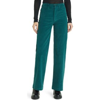 Faherty Corduroy Wide Leg Pants in Sea Moss at Nordstrom Rack, Size 26