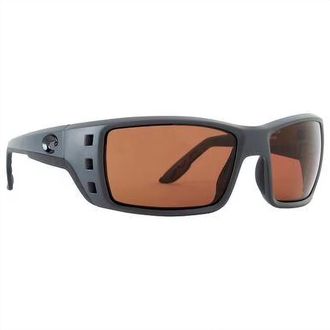 Costa Mens Permit 580P Sunglasses In Matte Grey Wraparound Copper