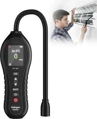 OEM Detector De Fugas De Gas Hal&oacute;geno - Sensor Semiconductor - 3 Modos De Alarma - Sonda Flexible De 25 Cm Para Espacios Confinados
