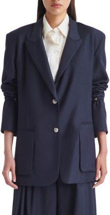TWP Mo Wool Blend Blazer in Indigo /Charcoal at Nordstrom Rack, Size X-Small