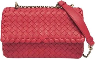 Bottega Veneta Pre-owned Cross Body Bags, female, Red, Size: ONE SIZE Pre-owned Chain shoulder bag