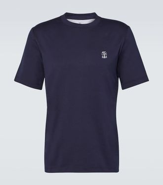 Brunello Cucinelli Printed cotton T-shirt