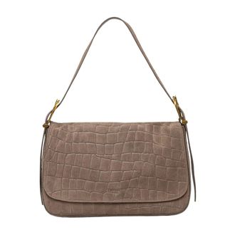 Twinset Tassen, Dames, Bruin, ONE Size, Su&egrave;de, Su&egrave;de Schoudertas