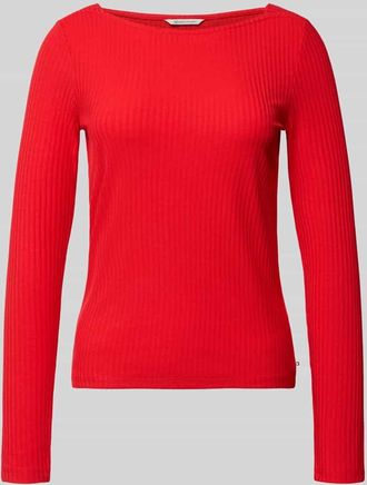 Tom Tailor Denim Slim Fit Langarmshirt aus Viskose-Mix in Rot, Gr&ouml;&szlig;e XL