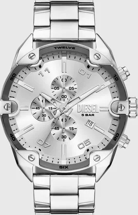 Diesel Diesel Spiked Chronograph Stainless Steel Watch - Timeframes - Man - Silver