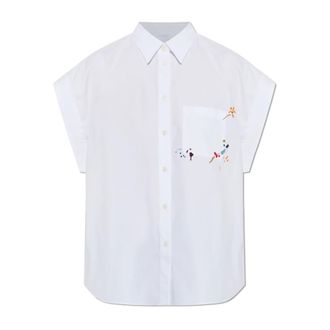 Paul Smith Shirts, female, White, Size: 2XS Shirt with colorful embroidery