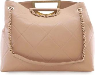 Chanel Borsa tote trapuntata A Real Catch in pelle Caviar trapuntata 2019 - Marrone