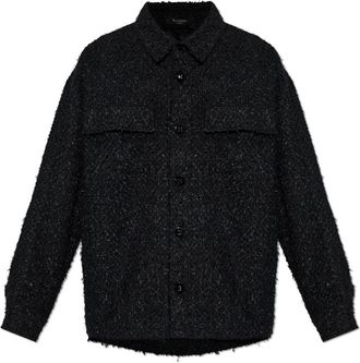 Balmain Tweed Jas met Lurexdraad - Heren - Blazers - Zwart - 2XL - Tweed - Jassen