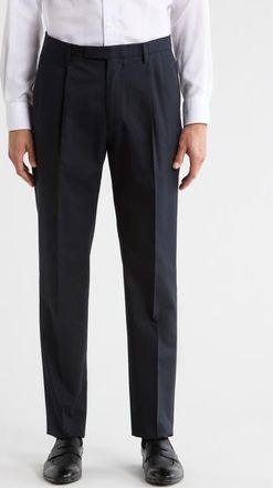 Boglioli Relaxed Pleated Trousers in Navy at Nordstrom, Size 38 Us