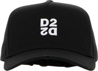 Dsquared2 Accessoires, Heren, Zwart, ONE Size, Katoen, Baseball Cap